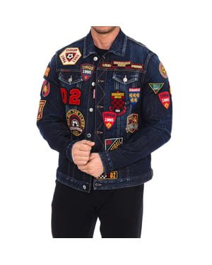 Denim jack met patches S74AM1079-S30664 man