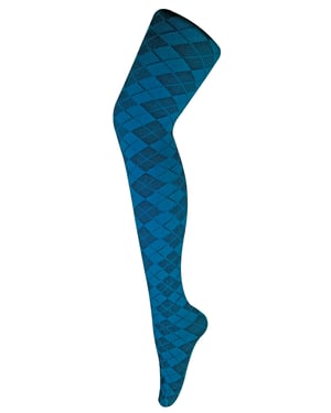Sock Snob Dames80 denier ondoorzichtig patroon panty's - Argyle Teal