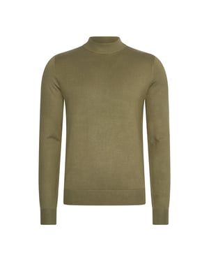 Mario Russo Sweaters Turtle Neck Trui Tarmac Groen