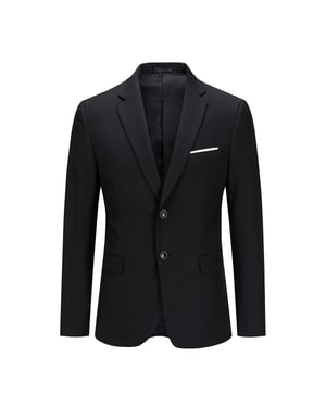 Klassieke zwarte blazer Blazer met twee knopen