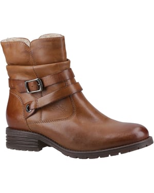 Hush Puppies Piper Leren Dameslaarzen Tan