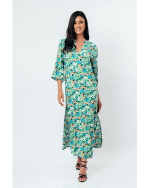 Maxi jurk met bloemenprint