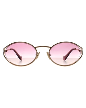 Miu Miu MU52YS 5AK06S goud bruin gradiÃ«nt violet zonnebril