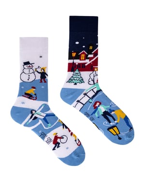 SPOX SOX - Novelty Mismatch Winter Activiteiten Sokken voor Heren en Dames - Winteractiviteiten