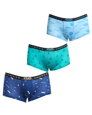 Pack-3 Boxers van ademende stof en anatomische voorkant LPG1010 jongen