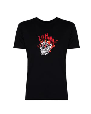 Les Hommes T-Shirt On Fire Mannen zwart