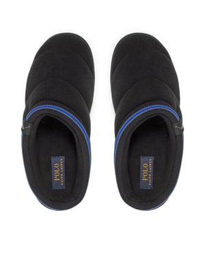Ralph Lauren Button Scuff Zwart Heren Slippers