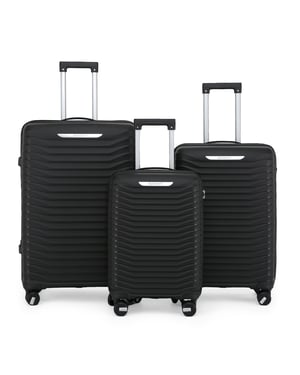 Harde schaal zwarte klassieke kofferset 8-wiel cabine TSA-bagagekoffer vakantie reizen