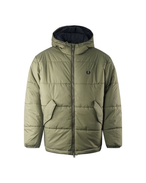 Fred Perry Uniform Green Primaloft Isulated Hooded Jacket