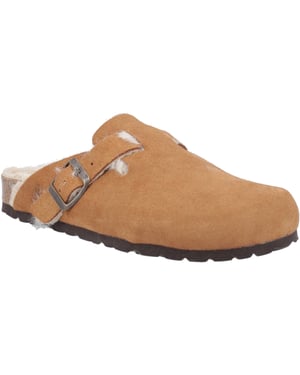 Hush Puppies Jade Leren Damesslippers Tan
