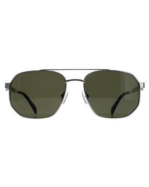 Alexander McQueen Aviator Unisex Zilver Groen AM0458S