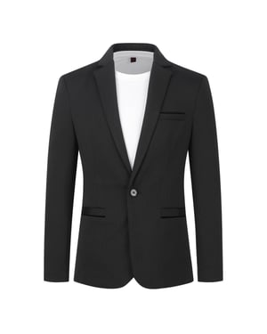 Heren colbert slim fit jas zakelijk dagelijks blazer zwart