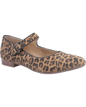 Hush Puppies Dames/dames Melissa Leopard Suede Mary Janes (Bruin/zwart)