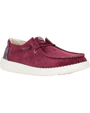 HEYDUDE Wendy Corduroy Leo Polyester Damesschoenen Bourgondië