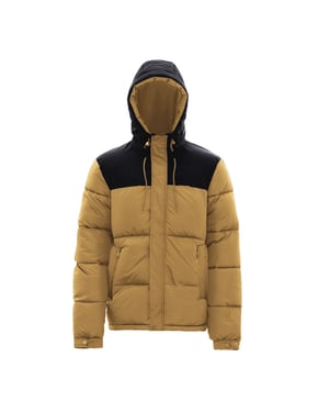 Mo Gewatteerd jack Heren Camel zwart