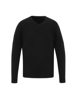 Premier Heren Essential Acryl V Hals Sweatshirt (Zwart)