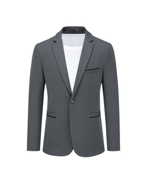 Heren colbert slim fit jas zakelijk dagelijks blazer grijs