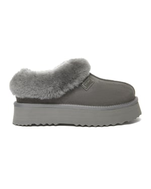 EVER AU Dames Leren Pantoffels - Topknot