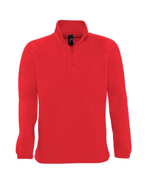 SOLS Ness Unisex Zip Neck Anti-Pill Fleece Top (Rood)