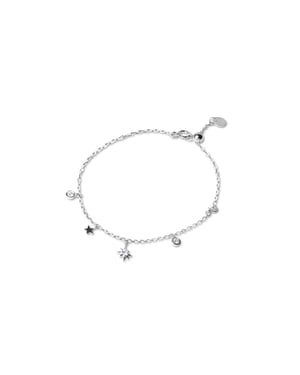 Luxenter, oyazia armband in 925 sterling zilver en gerhodineerde glanzende zirkonia