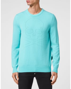 Pullover Ronde Hals Skull And Plein