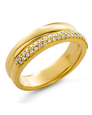 Orphelia 'Emily' Dames 925 Zilveren Ring - Goud ZR-7581/G
