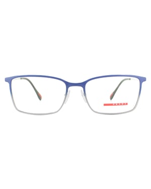Prada sport rechthoekige top blauwe gradiënt gunmetal heren glazen frames