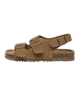 EVER AU Dames Leren Sandalen - Flame