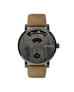 Vereenvoudig de 7000 lederen band horloge