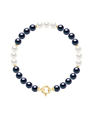 Armband - Rij van Echte gecultiveerde Zoetwaterparels Rond 6-7 mm