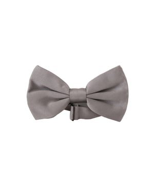 Dolce & Gabbana Grijze 100% Zijde Verstelbare Hals Papillon Mannen Stropdas