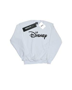 Disney Heren Mickey Mouse Hoofd Logo Sweatshirt (Wit)