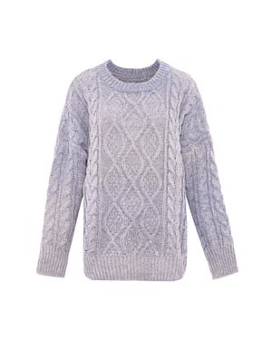 Mymo Jumper Dames Blauw wol wit