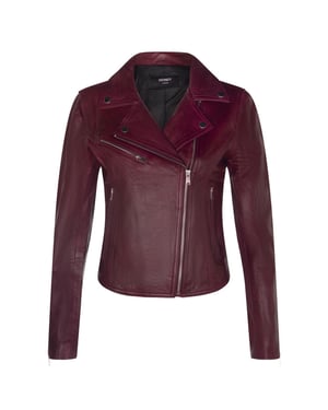 Dames klassiek leren Brando bikerjack-Loughton