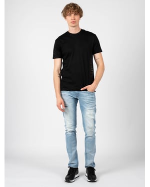 Les Hommes T-shirt Mannen zwart