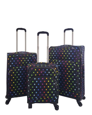 Lichtgewicht print 8 wielbagage, zachte reiskoffers