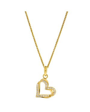 Orphelia 'Cecilia' Dames 925 Sterling Zilveren Hanger met Ketting - Goud ZH-7584/G