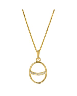 Orphelia 'Amaliada' Dames 925 Sterling Zilveren Hangertje met Ketting - Goud ZH-7572