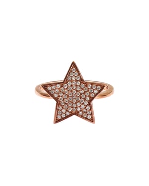 Nialaya Dames Heldere CZ Ster 925 Zilveren Ring