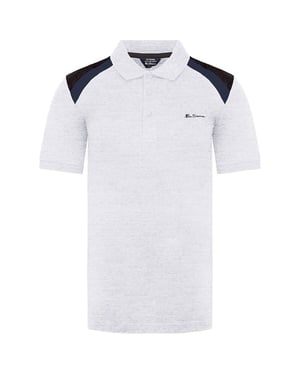 Ben Sherman Geborduurd Heren Licht Grijs Polo Shirt