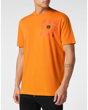 T-Shirt Ronde Hals Gothic Plein