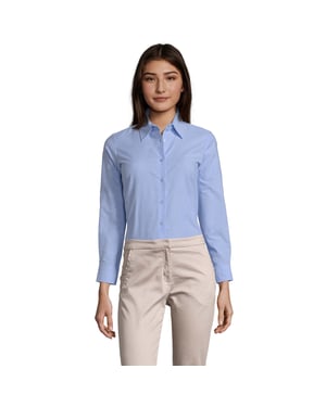 SOLS Dames/Dames Embassy Oxford zakelijke blouse met lange mouwen (Hemelsblauw)