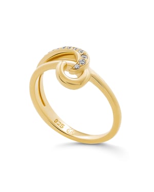 Orphelia 'Ida' Dames 925 Sterling Zilveren Ring - Goud ZR-7521/G
