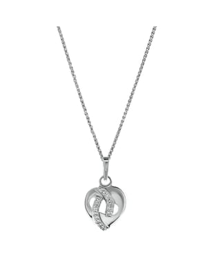 Orphelia 'Amore' Dames 925 Sterling Zilver Hangertje met Ketting - Zilver ZH-7577