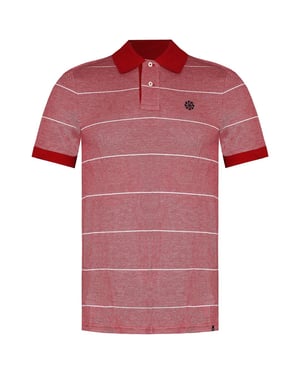 Nike Logo Heren Rood/Wit Poloshirt