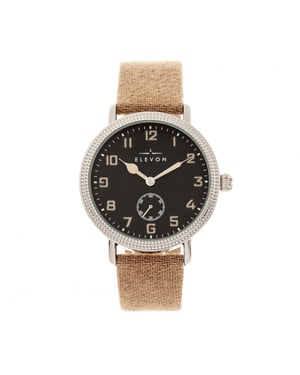 Elevon Northrop horloge met lederen band en overlay van wol