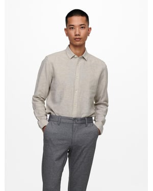 Caiden Long Sleeve Overhemd - Chinchilla
