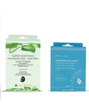 Hyaluronzuur Aloë Vera masker + Hydrogel oogkussentjes