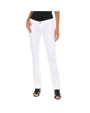 Lange elastische Stoffhose C011444-P084 Damen