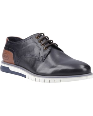 Pod Cillian Leer Heren Navy Veterschoenen